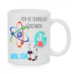 FEN VE TEKNOLOJİ ÖĞRETMENİ ÖZEL BASKILI SERAMİK KUPA BARDAK FTK-2