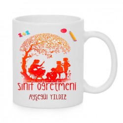 SINIF ÖĞRETMENİ ÖZEL BASKILI SERAMİK KUPA SÖK-5