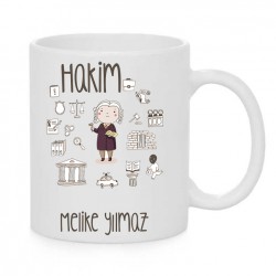 KİŞİYE ÖZEL HAKİM-HAKİME  SERAMİK KUPA  HK1