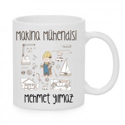 KİŞİYE ÖZEL MAKİNA MÜHENDİSİ SERAMİK KUPA MMK1