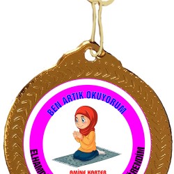 KURAN OKUYORUM ALTIN MADALYA ( KIZ )  KM -2