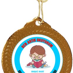 OKUYORUM ALTIN MADALYA ( ERKEK ) KM-8