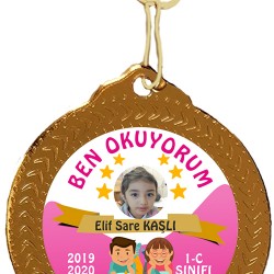 OKUYORUM ALTIN MADALYA ( KIZ ) KM-6