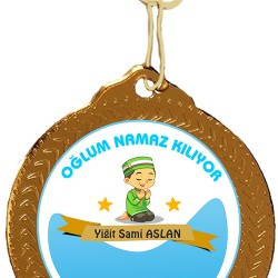 NAMAZ KILIYORUM ALTIN MADALYA ( ERKEK ) KM-3