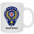 polis özel baskılı seramik kupa bardak