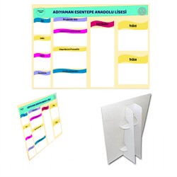 BİLİM FUARI SUNUM STANDI 3 MM MDF   70  X  100 CM  ( YAZ-SİL )  SNM-1