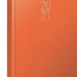 GIPTA CİLT BEZLİ KİŞİYE ÖZEL LAZER BASKILI GÜNLÜK KARELİ AJANDA 14X20 CM 102-ECK  TURUNCU